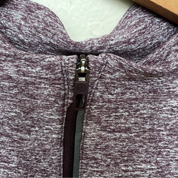 Lululemon Surge Warm 1/2 Zip Pullover Men’s Size Medium Heathered Black Cherry - Picture 7 of 14